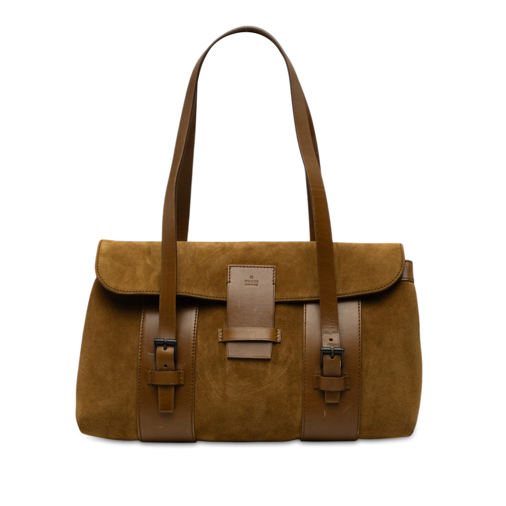 Pre-Loved Gucci Suede Leather Shoulder Bag